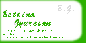 bettina gyurcsan business card